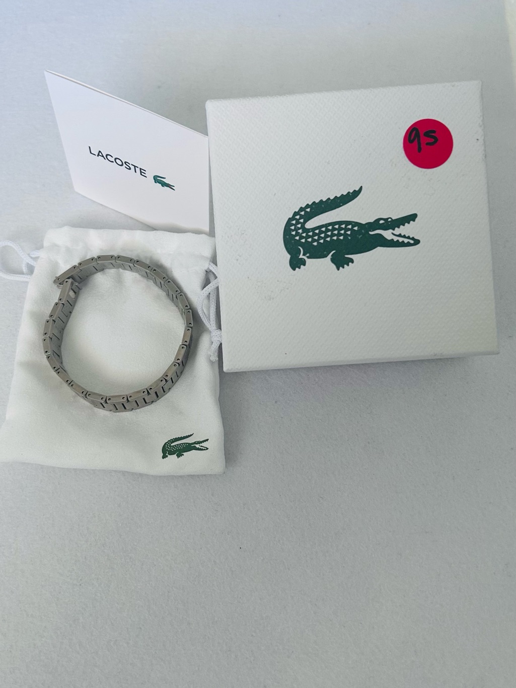 Lacoste Silver Stainless Steel Link Bracelet